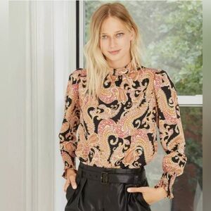 Who What Wear Women's Puff Long Sleeve Victorian Blouse